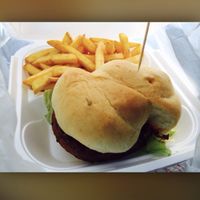 Boca Burger and Fries.  at Coconutz Fusion Cafe in Miramar