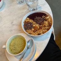 Kale berry bowl with granola at My Goodness in Berlin