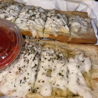 Garlic bread. Wish the cheese melted better  at Bizza in San Francisco
