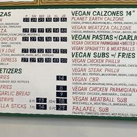 Interior Vegan Offerings - Spendy  at Bizza in San Francisco