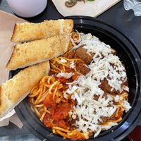 Chicken parm pastaa  at Bizza in San Francisco