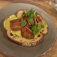 Avocado toast with vegan BACON at Acanteen in Chelmsford