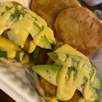 No eggs benni   at SaVeg Cafe in Calgary