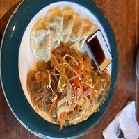 Japchae and mandu   at SaVeg Cafe in Calgary