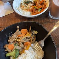 Spicy chik’un bowl (top) and bulgogi (bottom)  at SaVeg Cafe in Calgary