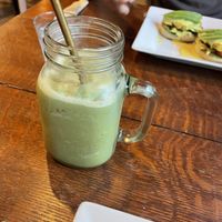 Vanilla matcha  at SaVeg Cafe in Calgary