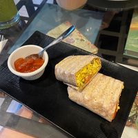Breakfast burrito at SaVeg Cafe in Calgary
