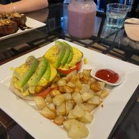 No eggs Benedict at SaVeg Cafe in Calgary