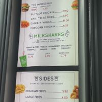Updated menu  at Shake 'N Buns in Bakersfield