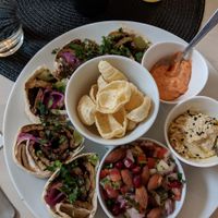 Shawarma plate at Truefood Cafe in Lund