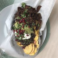 The nacho plate. It was delicious 😊 at Truefood Cafe in Lund