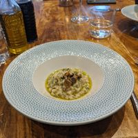 Mushroom risotto at The Cove in Falmouth
