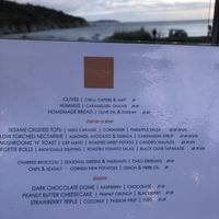 Vegan Menu  at The Cove in Falmouth