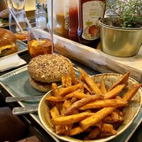 Sweet potato freies and souses   at Hans im Glück  in Karlsruhe