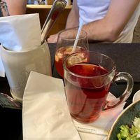 Tea in tea bags   at Hans im Glück  in Karlsruhe