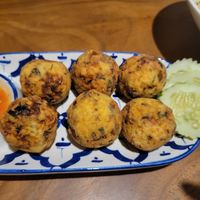 Potato balls. at The Swan Burmese Cuisine in Chiang Mai