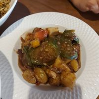 Stir-fried eggplant at The Swan Burmese Cuisine in Chiang Mai