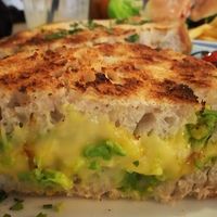 This place has got to be one of most accommodating places to eat for vegans and veggies whilst still providing meat options.  

Huge menu. Creative specials. Everything is on point from decor to relaxed vibe.  Staff are all friendly and attentive. And they all look happy to be there. 

The vegan avocado grilled cheese is the best thing I have ever eaten. Seriously incredible. No words or photo can do it justice.

No complaints at all. Occasionally a wait for a table, but this has never been long that 15/20 mins due to fast turn over. I'd happily wait longer due to the quality of service and food. Its totally worth the wait. 

Go check out this little gem hidden in lovely Slaithwaite/Slawit :)  at Om Is Where The Heart Is in Slaithwaite