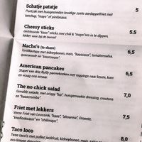 menu  at Foodbar Rauw in Enschede