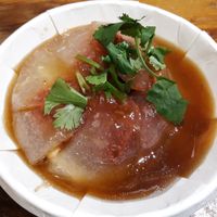 Vegetarian red vinasse meatball. Only in Jiufen! at JinZhi Hong Zao Su Rou Yuan in New Taipei City