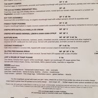 Some if the menu. at The Cozy Corner in Taupo