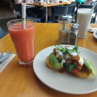 Vegan stack and antioxidant smoothie at The Cozy Corner in Taupo