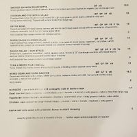 The Lunch menu at The Cozy Corner in Taupo