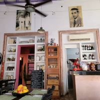 the amazing decor at Oh La La in Cartagena