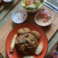 The white sauce turns out to not be Vegan. Be careful!   at Oh La La in Cartagena