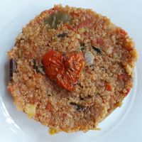 Quinoa ratatouille - super flavorful at Oh La La in Cartagena