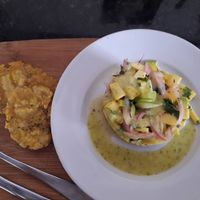 Mango ceviche - perfect flavors at Oh La La in Cartagena