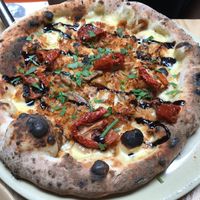 Telling Porkies Pizza at Purezza Camden in London