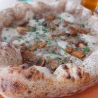 ''The one with the truffle'' pizza 
 at Purezza Camden in London