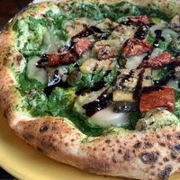 Pesto pizza  at Purezza Camden in London