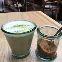Matcha latte at Purezza Camden in London