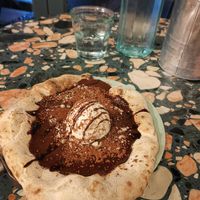 Chocolate pizza at Purezza Camden in London