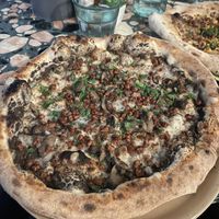 Black truffle pizza  at Purezza Camden in London