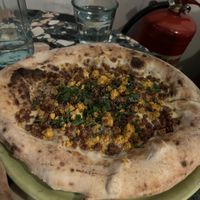 Carbonara pizza  at Purezza Camden in London