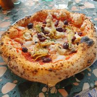 4 season pizza with extra shamembert at Purezza Camden in London