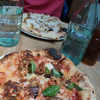 Parmigiana and pear pizza at Purezza Camden in London