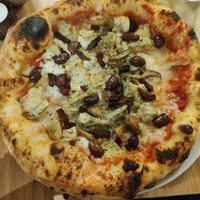 Four season pizza 🌼 🌞 🍂 ❄️ 🍕 at Purezza Camden in London