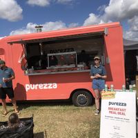 Pizza van  at Purezza Camden in London