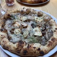 Truffle & mushroom pizza  at Purezza Camden in London