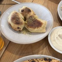 Dough balls with garlic dip  at Purezza Camden in London