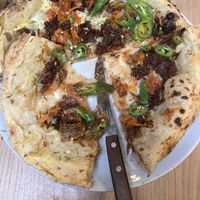 Bbq bourbon pizza  at Purezza Camden in London