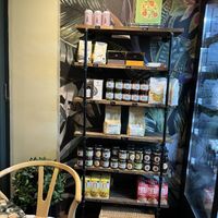 Pantry items for sale and there cook book  at Purezza Camden in London