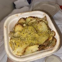 These are one of my absolute favourite things to eat! Cheesy herby potatoes 😍😍😍  at Purezza Camden in London