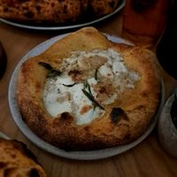 Garlic sourdough bread at Purezza Camden in London