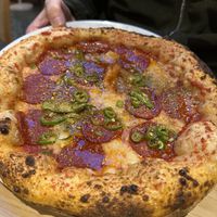 Spicy pepperoni  at Purezza Camden in London