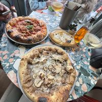 Truffle pizza, Parmigiana pizza, sourdoughh  at Purezza Camden in London